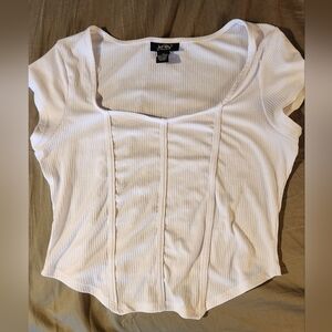 Ribbed Just Polly New York Cropped Tee